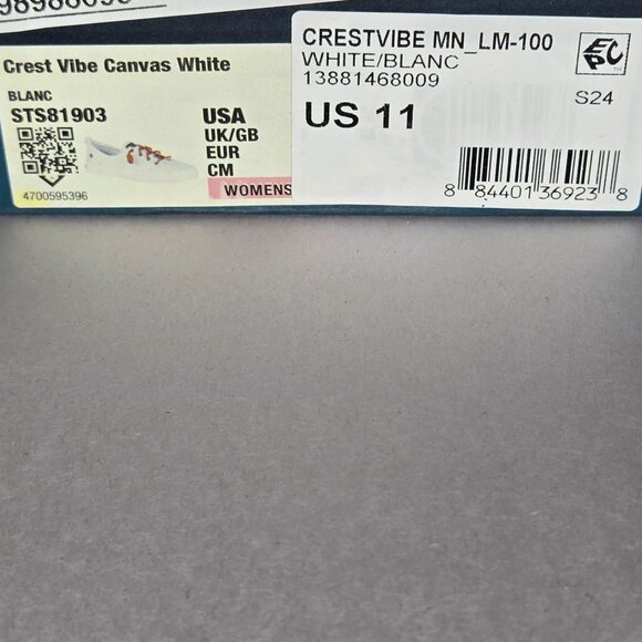 Sperry Women's Crest Vibe White Canvas Sneakers - Picture 7 of 7